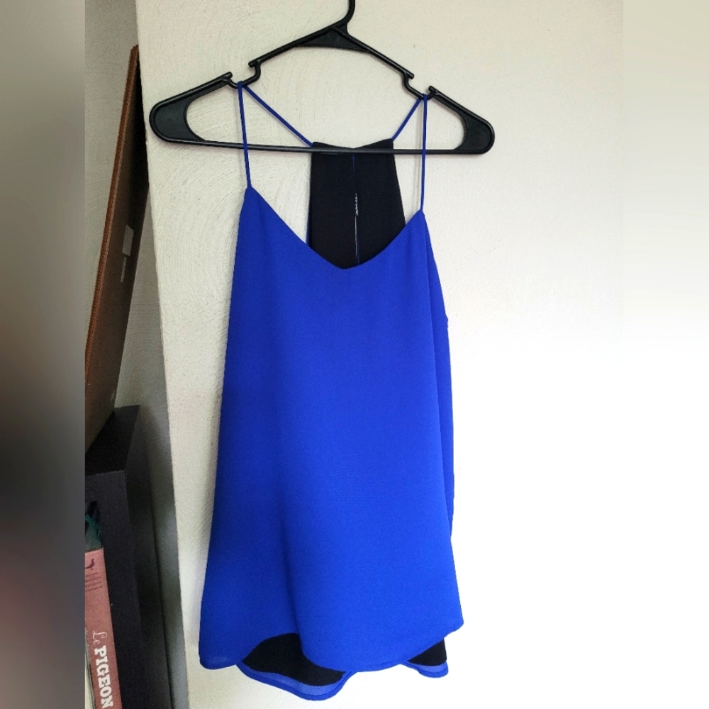Blue/Black Reversible Cami Top - No Brand Tag